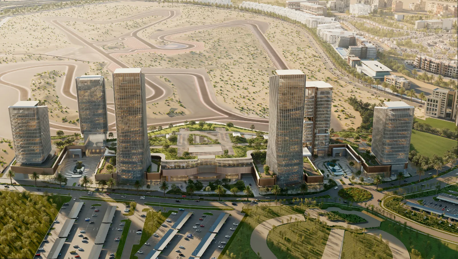 O1NE District masterplan aerial
