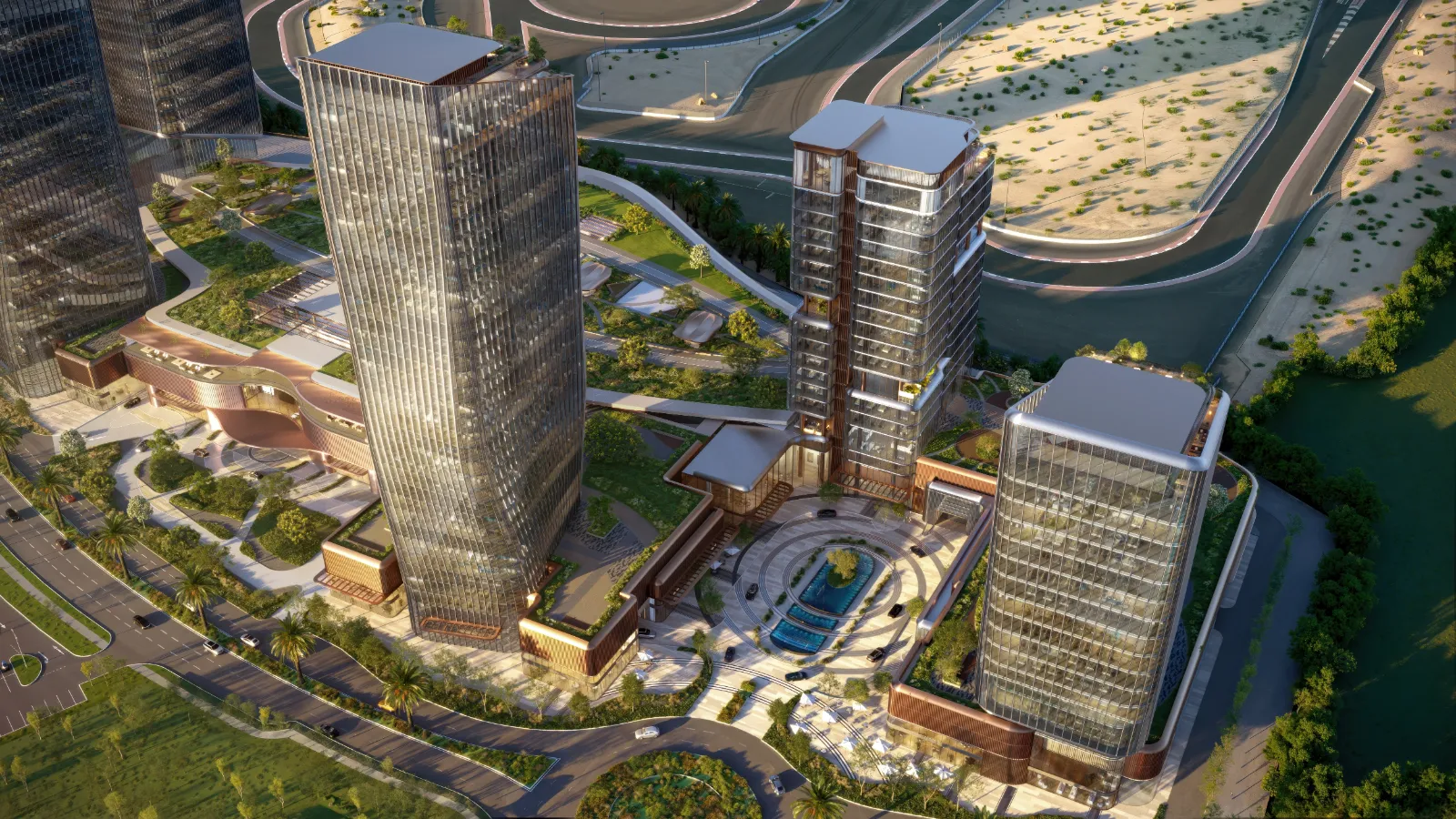 O1NE District plaza